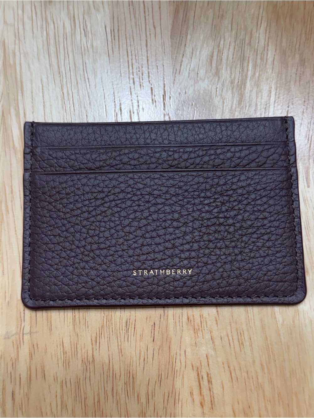 Strathberry 3 Slot Cardholder - Burgundy